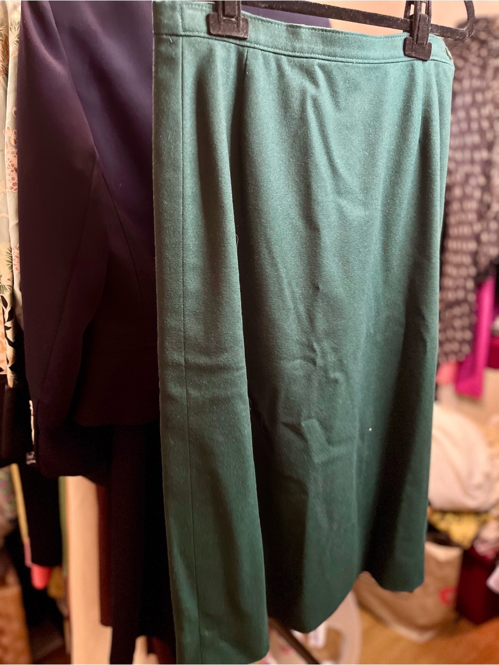 Pendleton Forest Green Midi A-Line Skirt